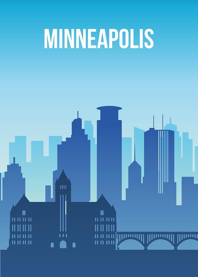 Minneapolis Cityscape Silhouette