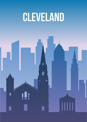 Cleveland Skyline Silhouette
