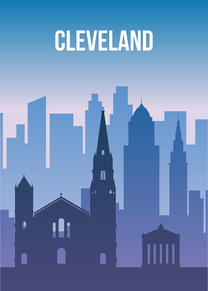 Cleveland Skyline Silhouette