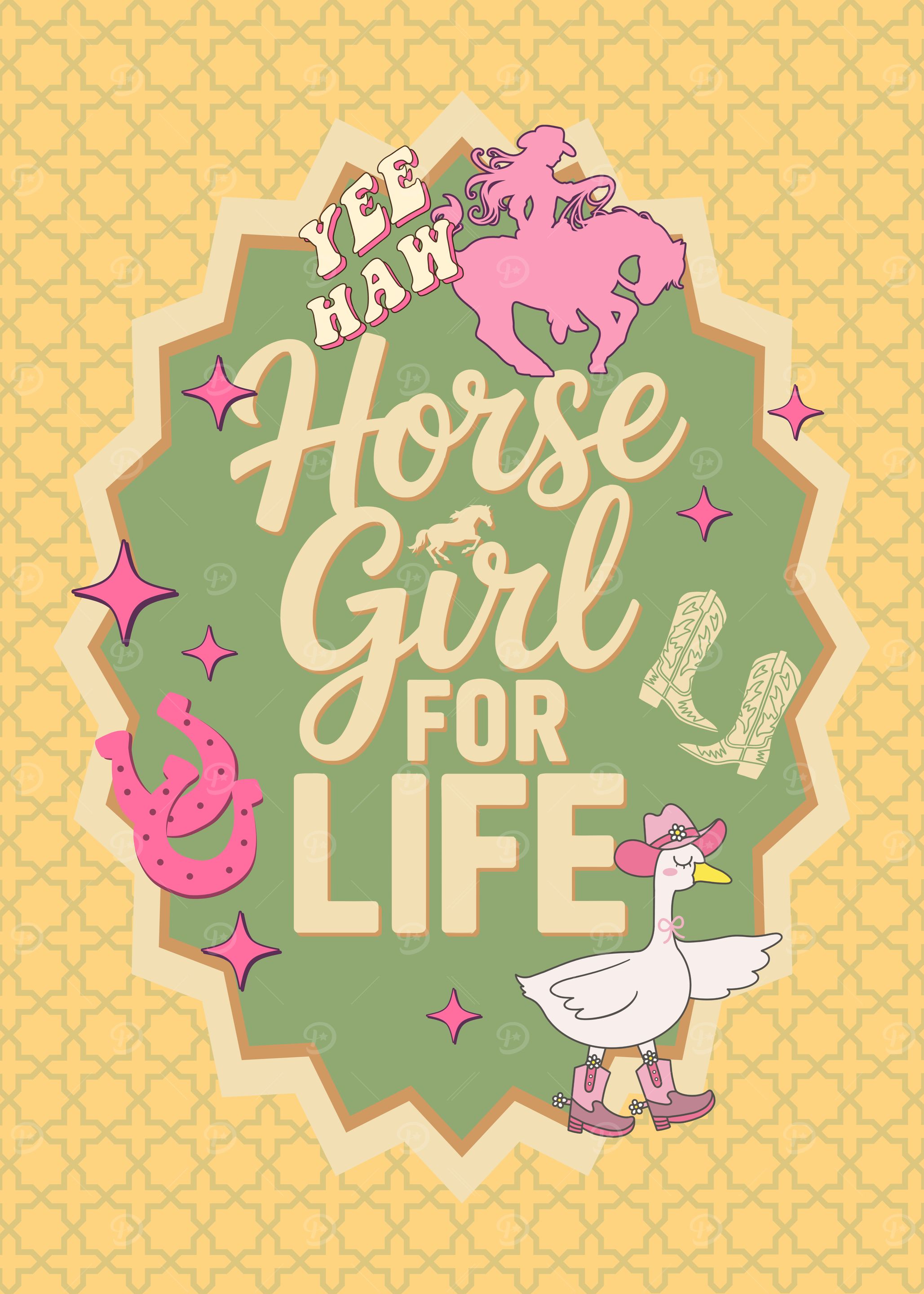 Horse Girl for Life Illustration