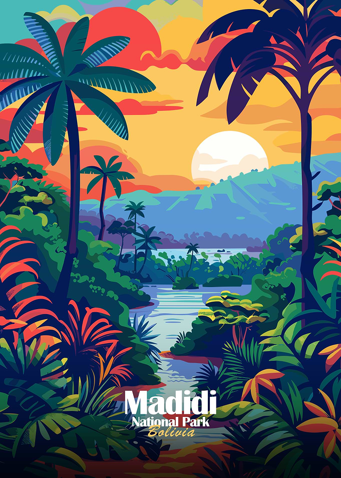 Madidi National Park, Bolivia Illustration