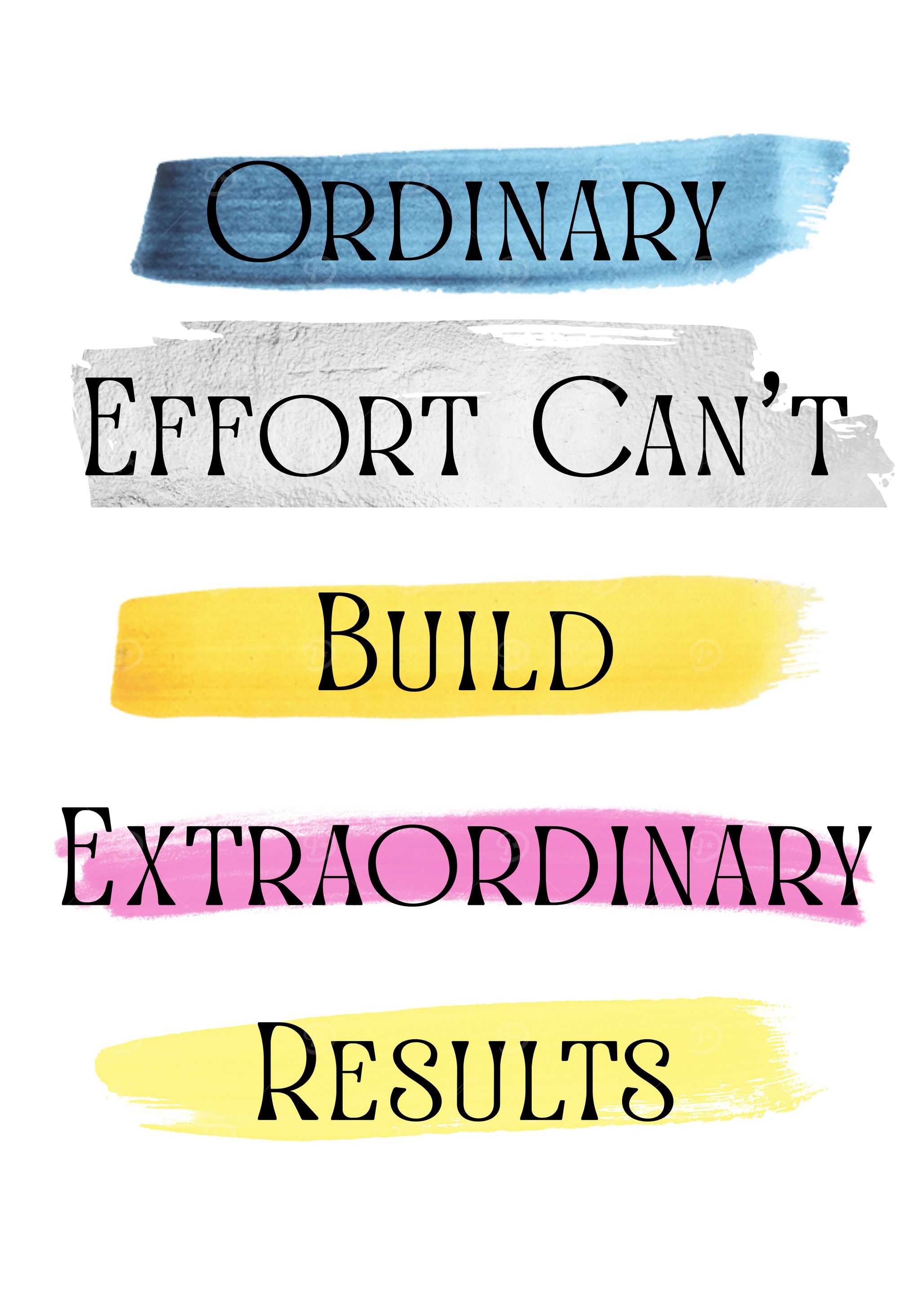 Inspirational Quote with Watercolor Strokes