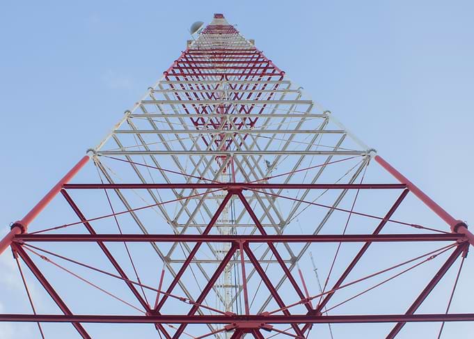 Red and White Communication Tower