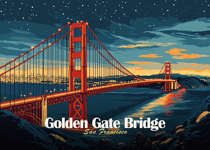 Golden Gate Bridge at Night
