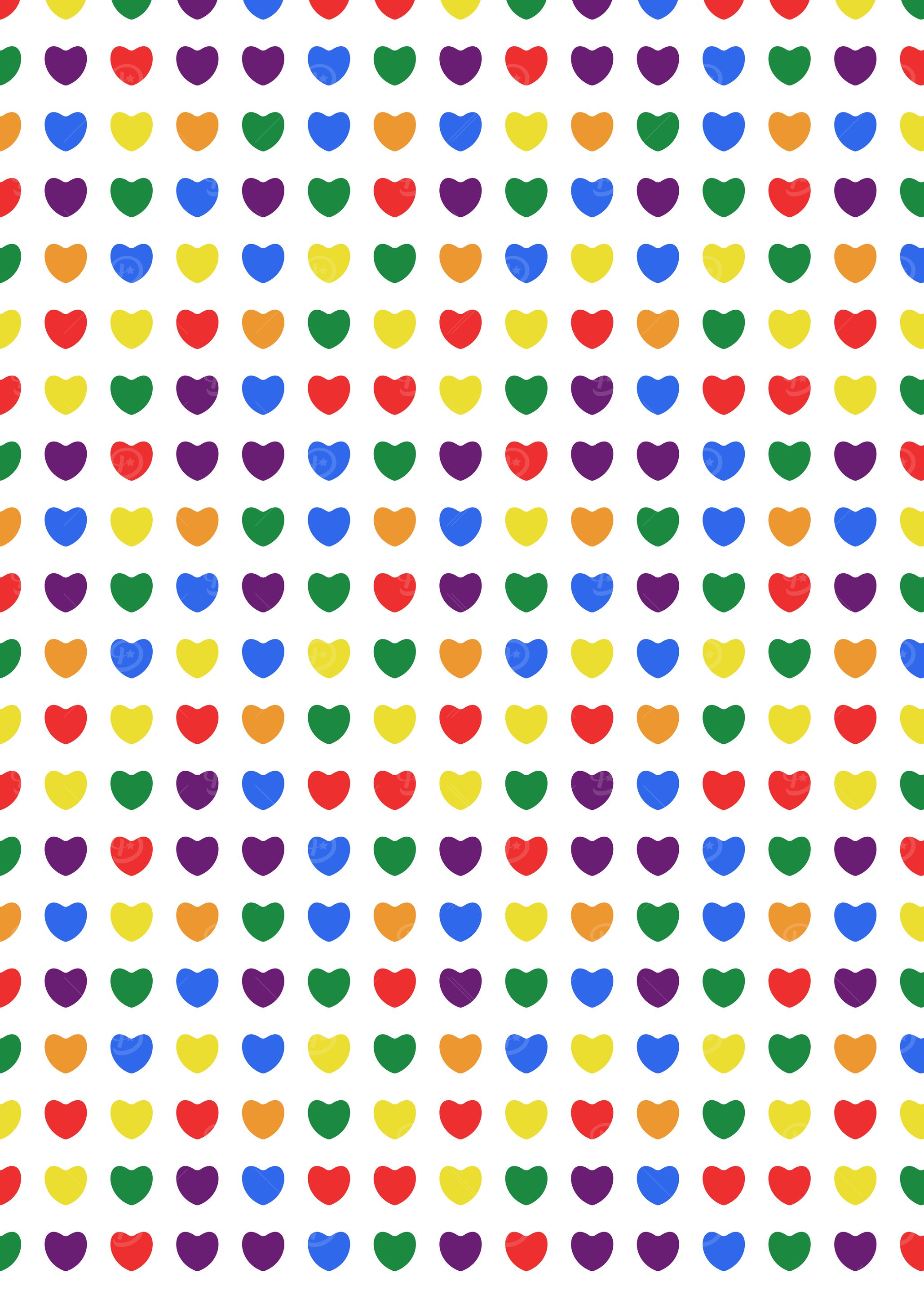 Colorful Hearts Pattern