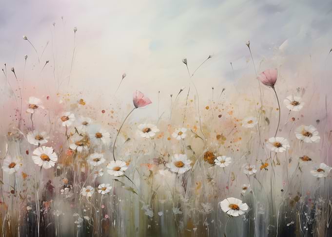 Field of delicate flowers