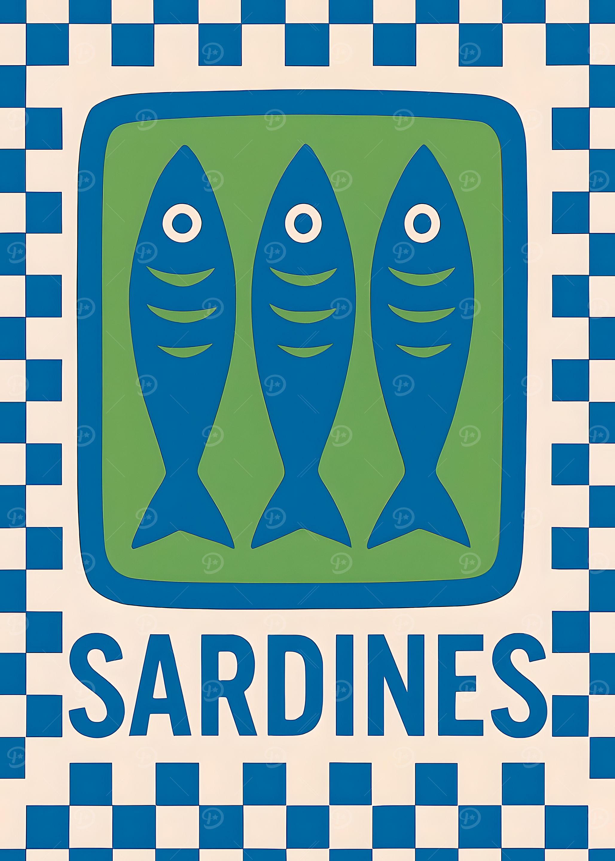 Sardines Retro Art