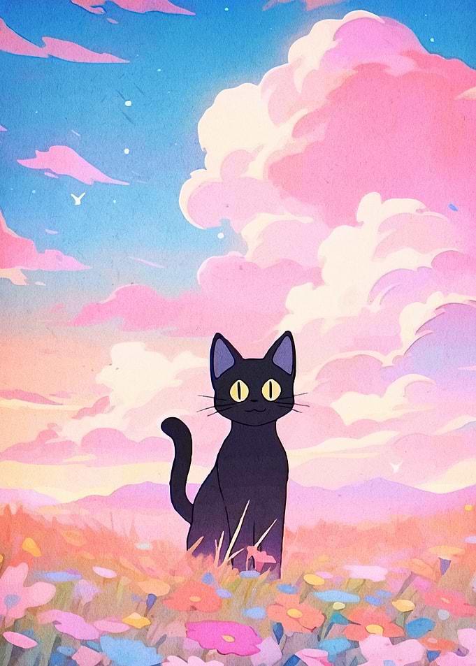Cat Flower Field