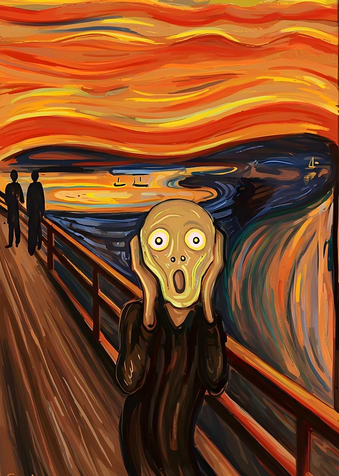 The Scream Potato painting