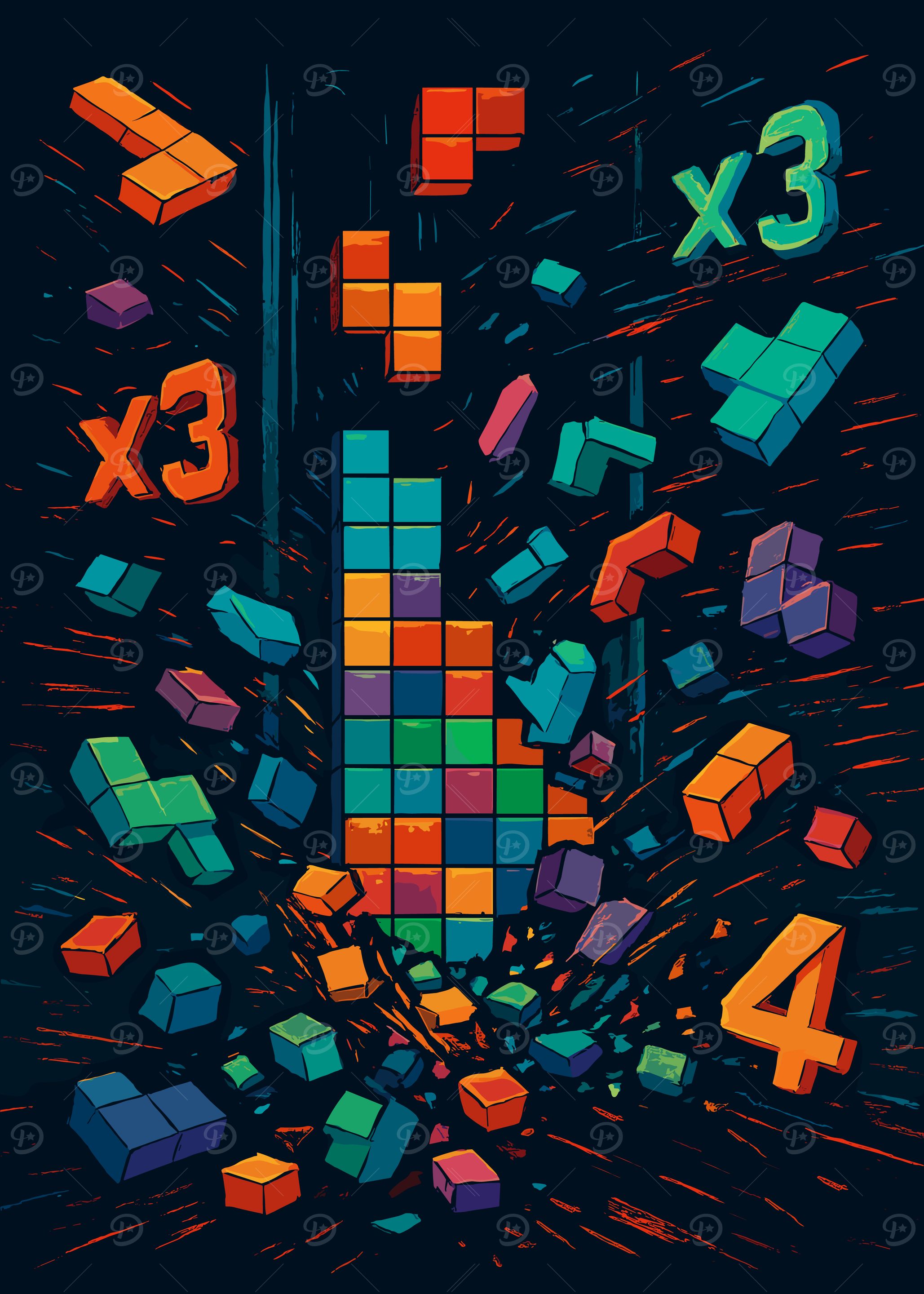 Tetris Blocks Falling