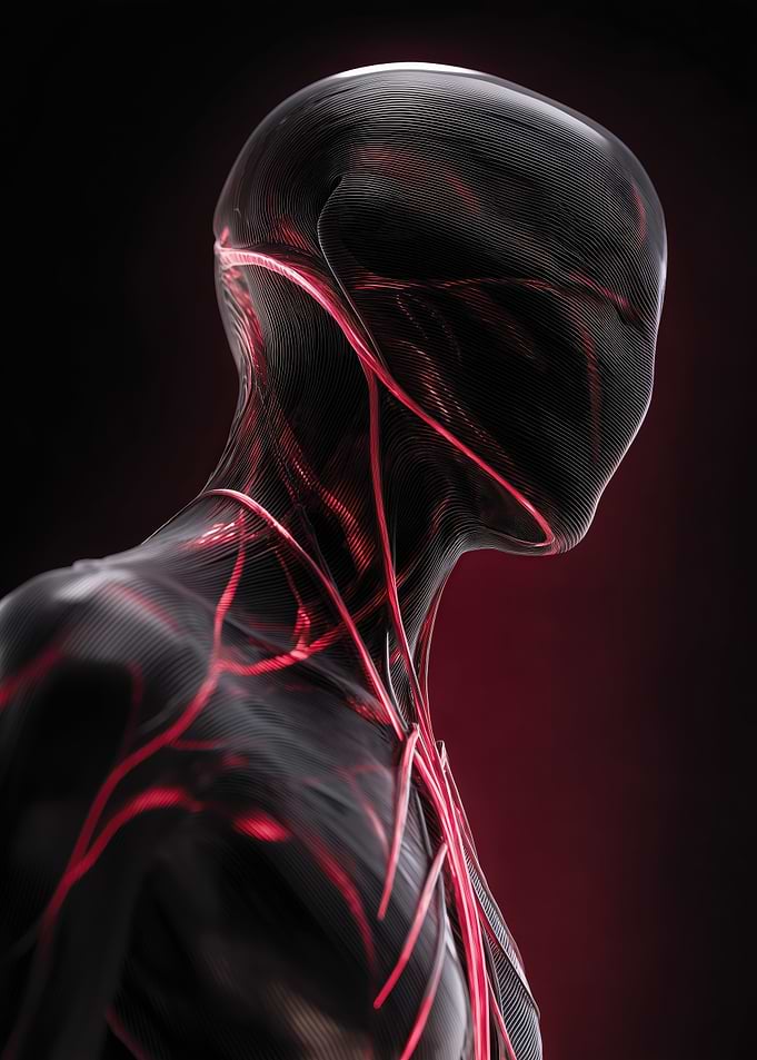 Humanoid with Red Veins