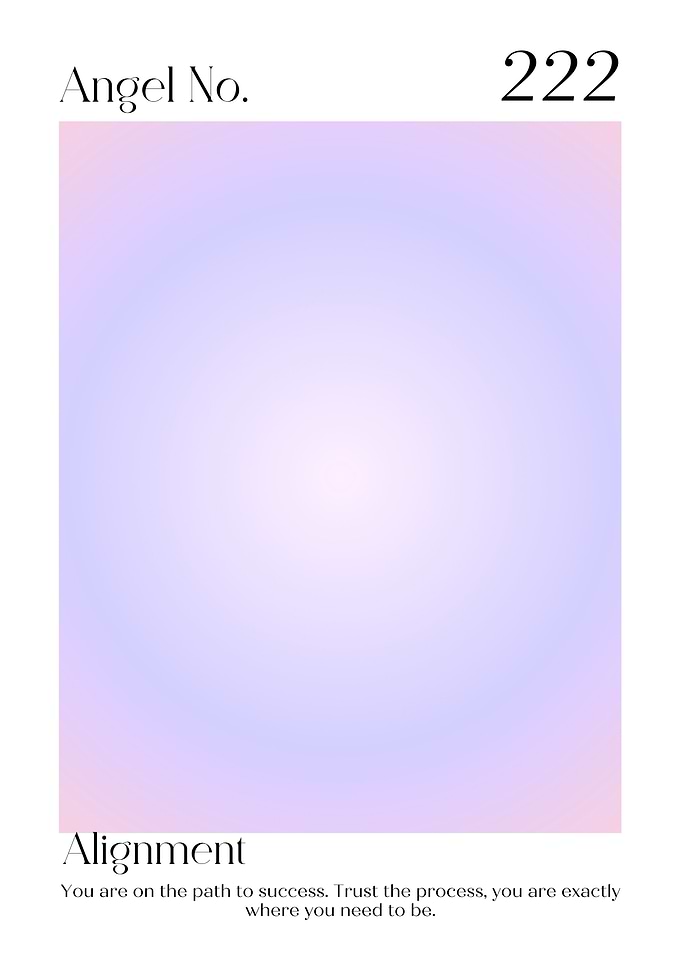 Angel Number 222 Alignment Poster