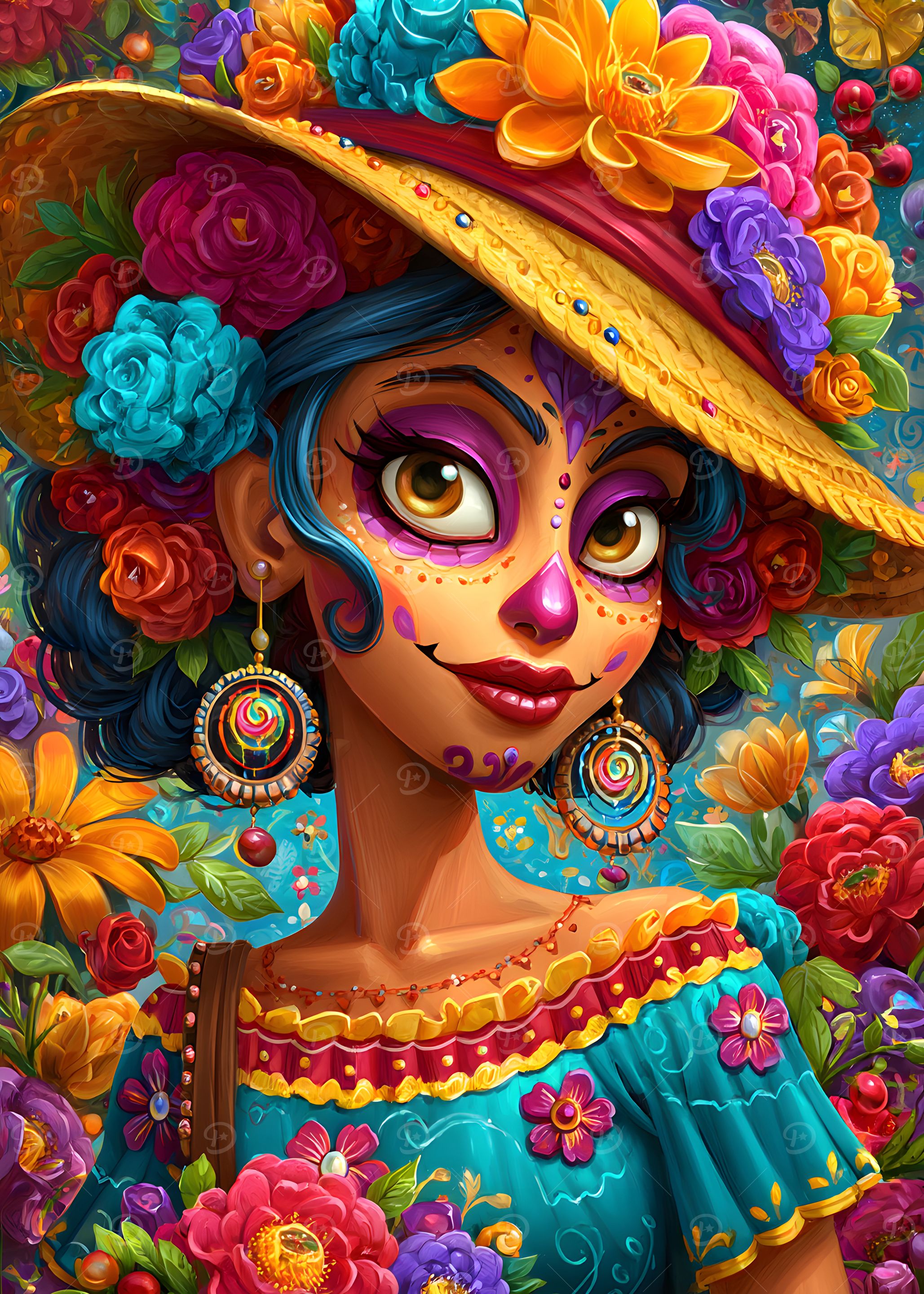 Day of the Dead Woman Portrait