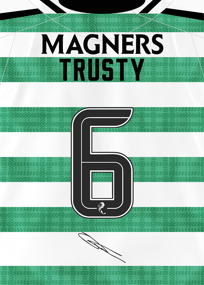 Auston Trusty Number 6 Celtic Shirt 2025/26 Autograph