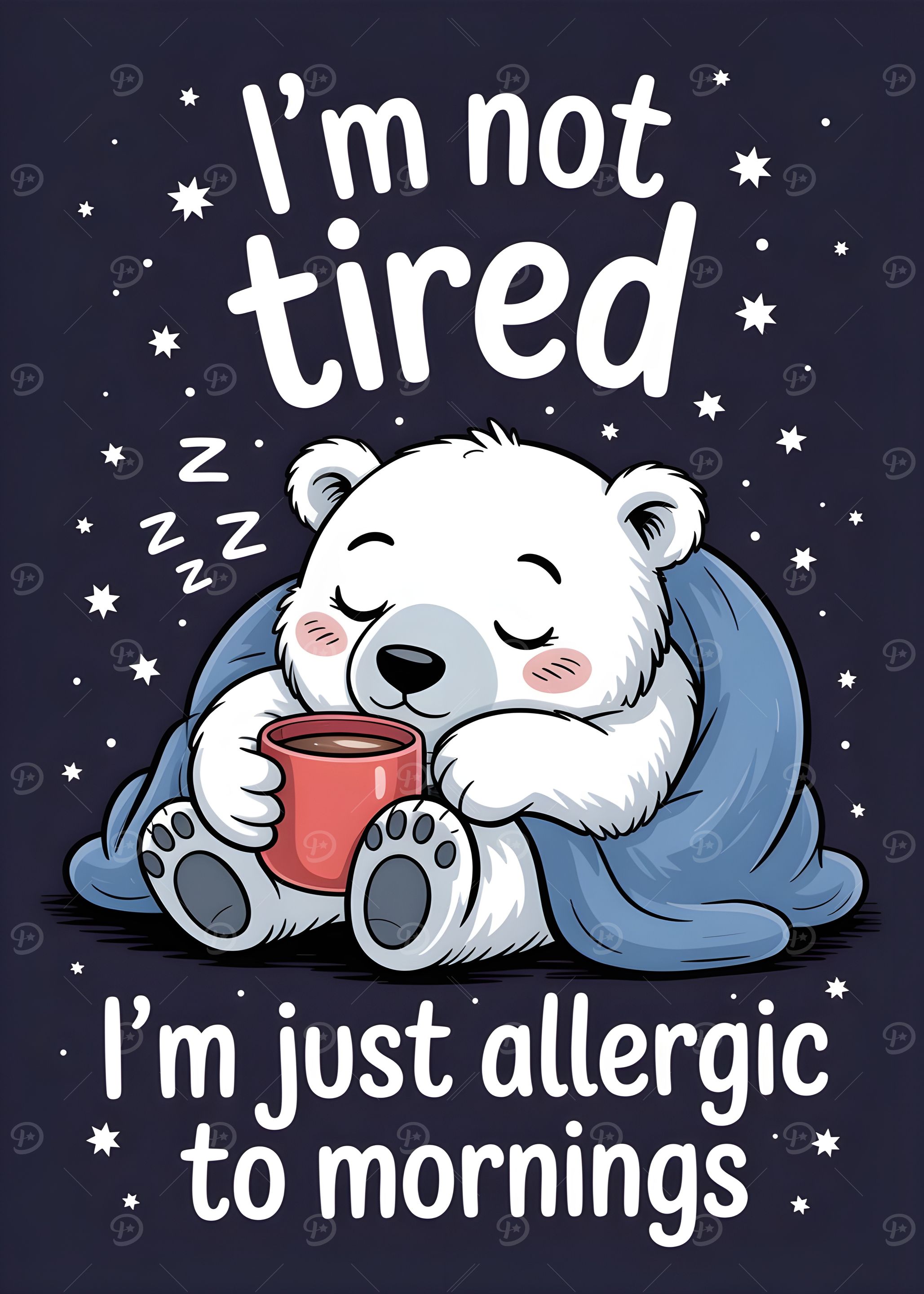Sleepy Bear Allergic to Mornings