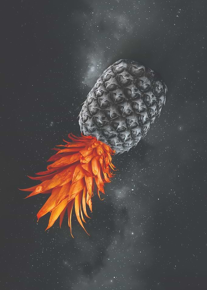 Pineapple Rocket in Space