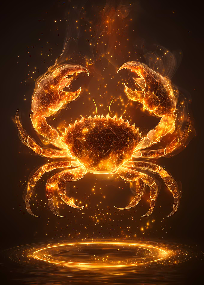 Glowing Crab Digital Art