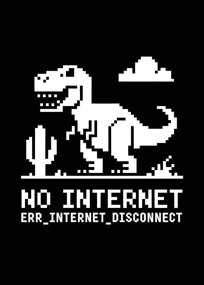No Internet Dinosaur Pixel Art