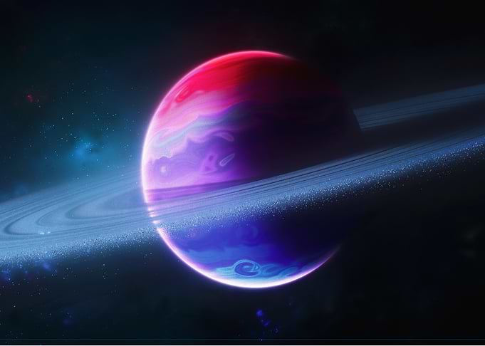 Ringed Planet in Space