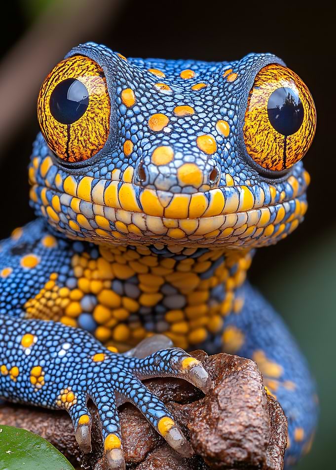 Blue and Yellow Eyed Gecko