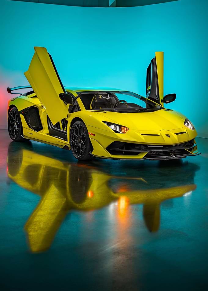 Yellow Lamborghini Aventador