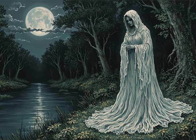 Moonlit Ghost by the River