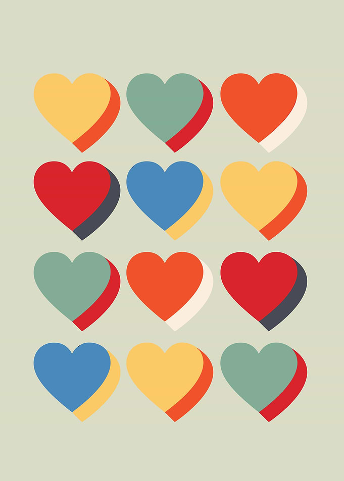 Retro Heart Pattern