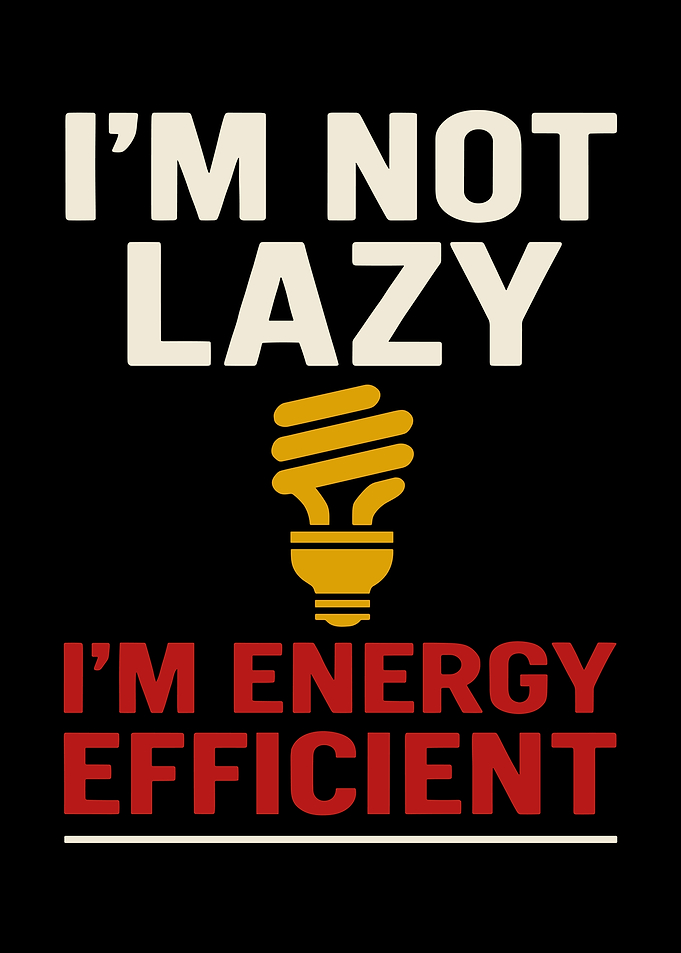 I'm Not Lazy, Energy Efficient