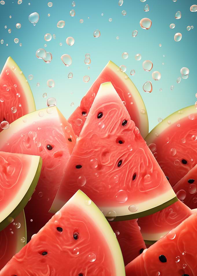 Watermelon Slices Droplets