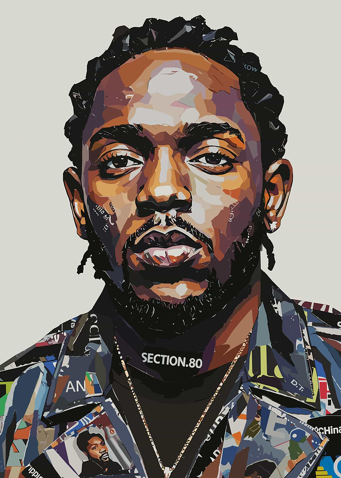 Kendrick Lamar Portrait Collage Art