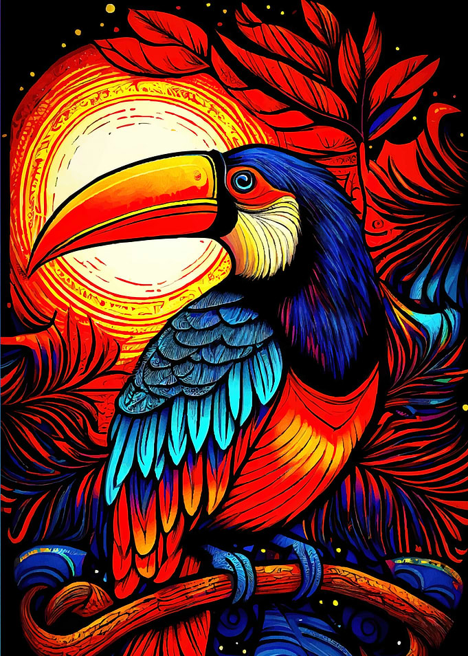 Colorful Toucan Branch