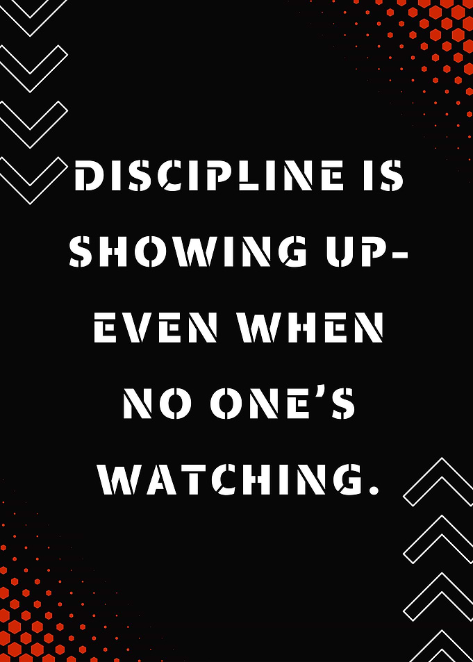 Discipline Grit Quote – Gym Motivation Poster