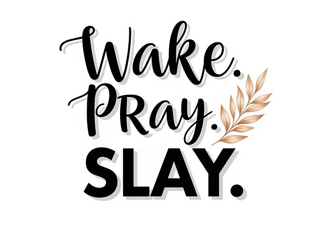 Wake Pray Slay Typography Art