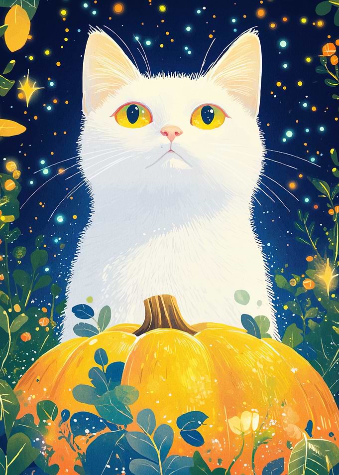 Cat and Pumpkin