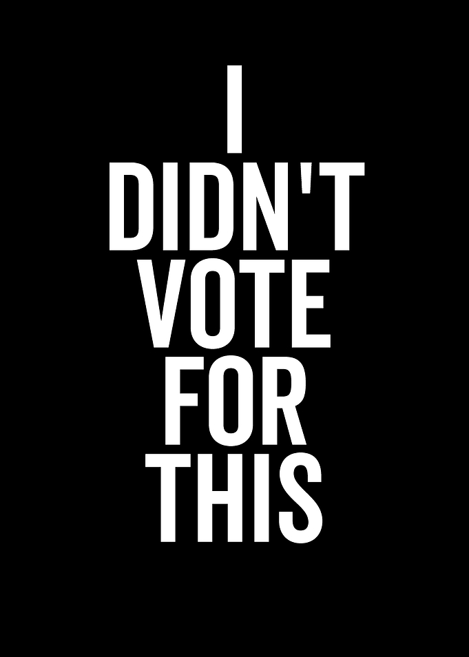 I Didn't Vote For This