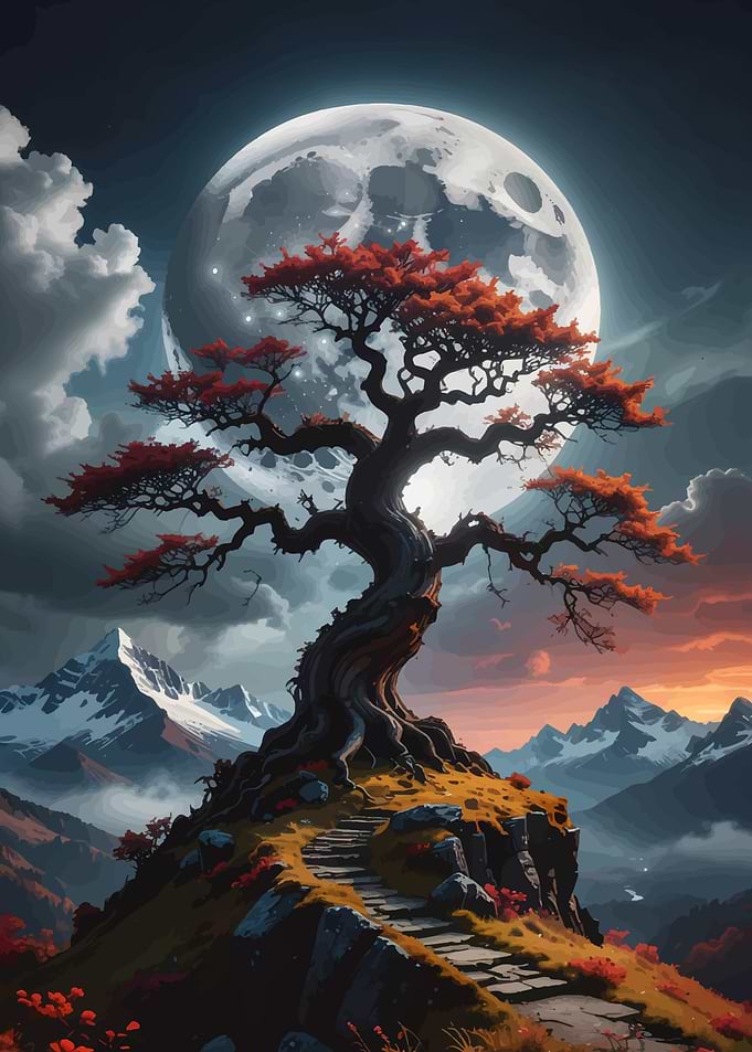 Japanese Bonsai Tree Moon