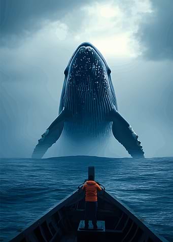 Whale Encounter at Sea