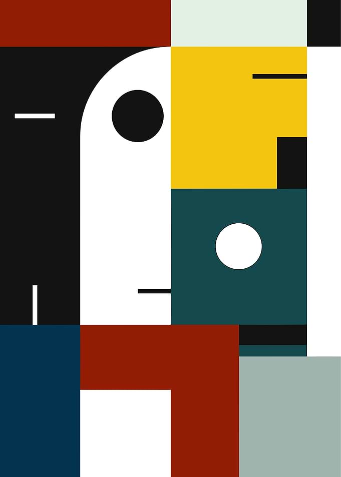 Abstract Geometric Face Portrait