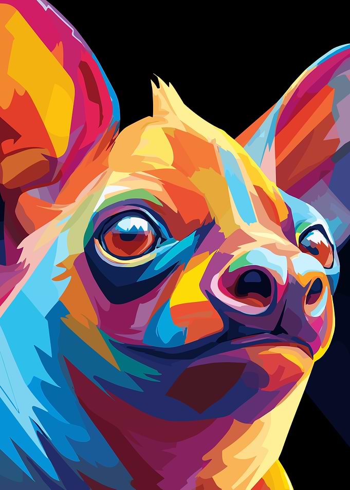 Colorful Chihuahua Pop Art Portrait