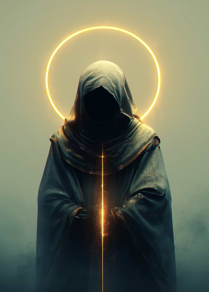 Hooded Figure with Halo