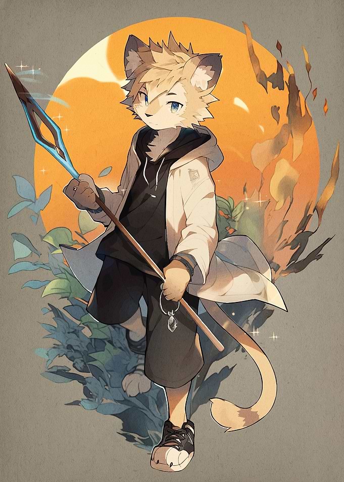 Anthropomorphic Cat Warrior