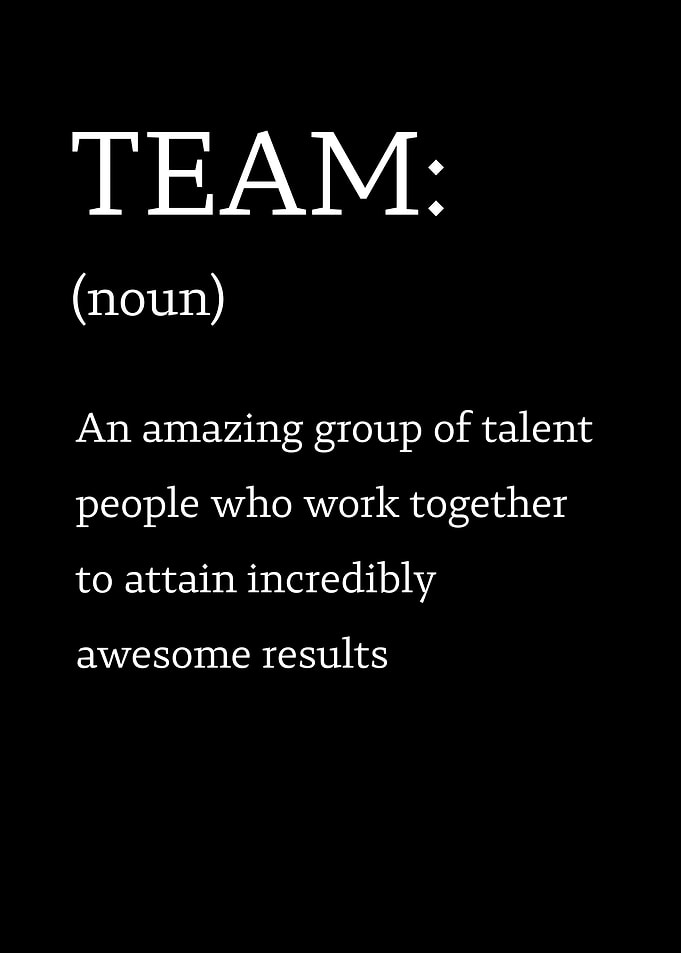 Team Definition Black and White