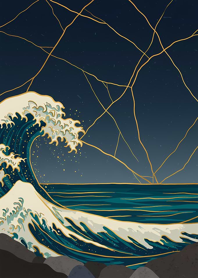 Kintsugi Wave Landscape