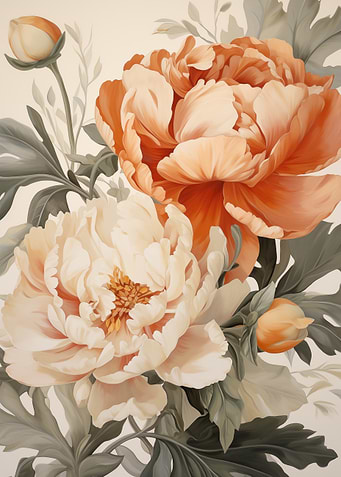 Floral Painting Peonies