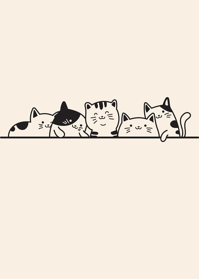 Cute Cartoon Cats