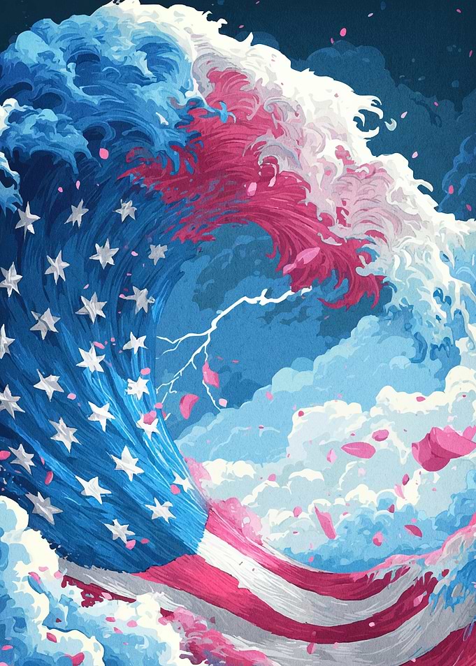 American Flag Wave