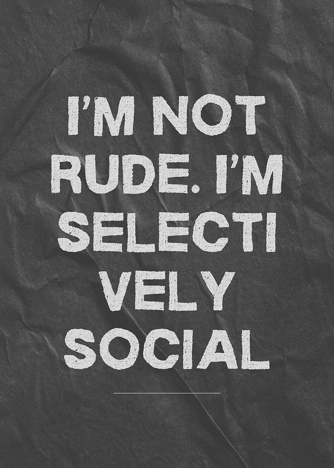 I'm Not Rude Text Art
