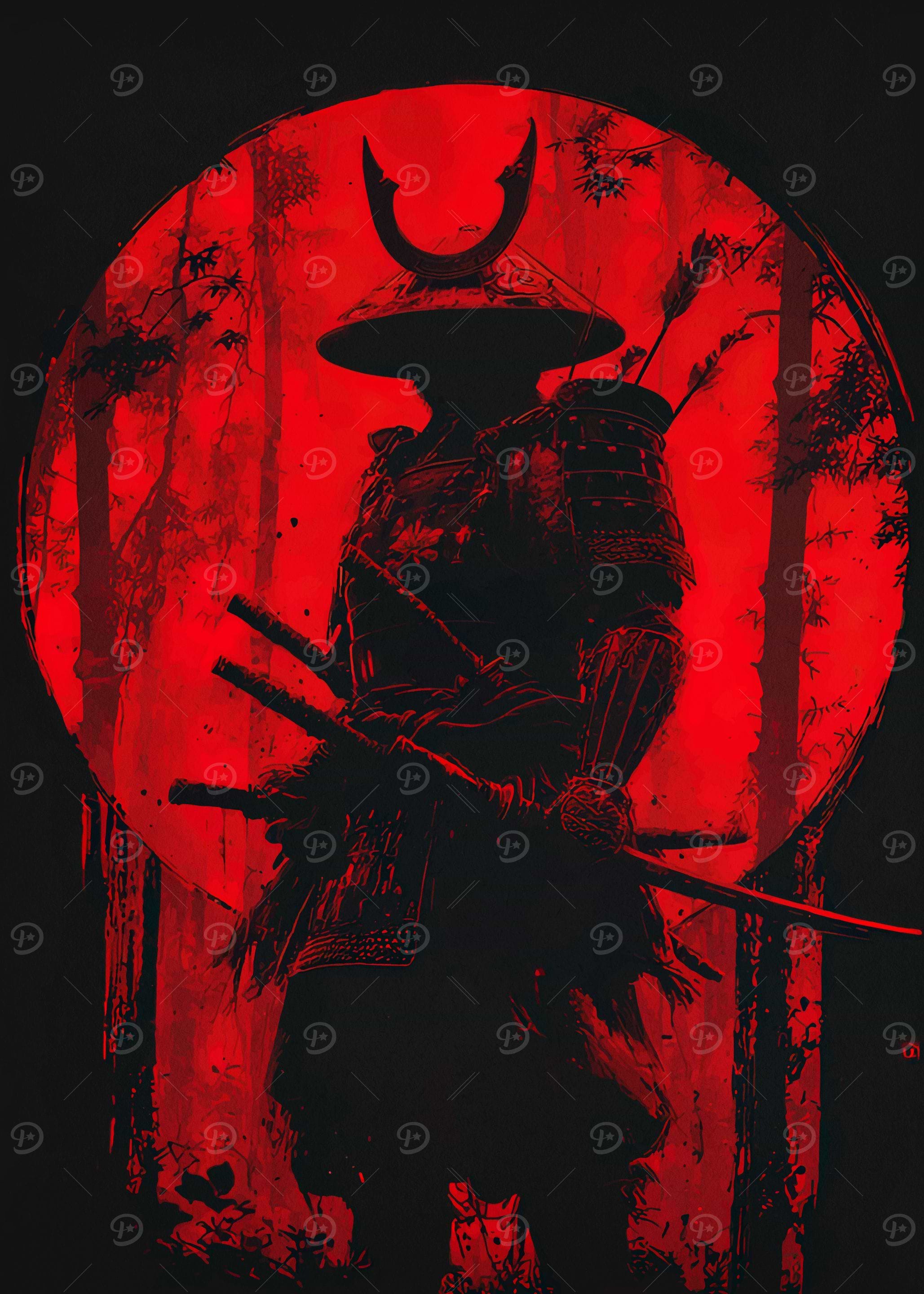 Silhouette of a Samurai Warrior
