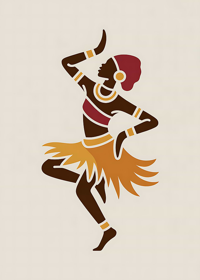 African Dancer Silhouette