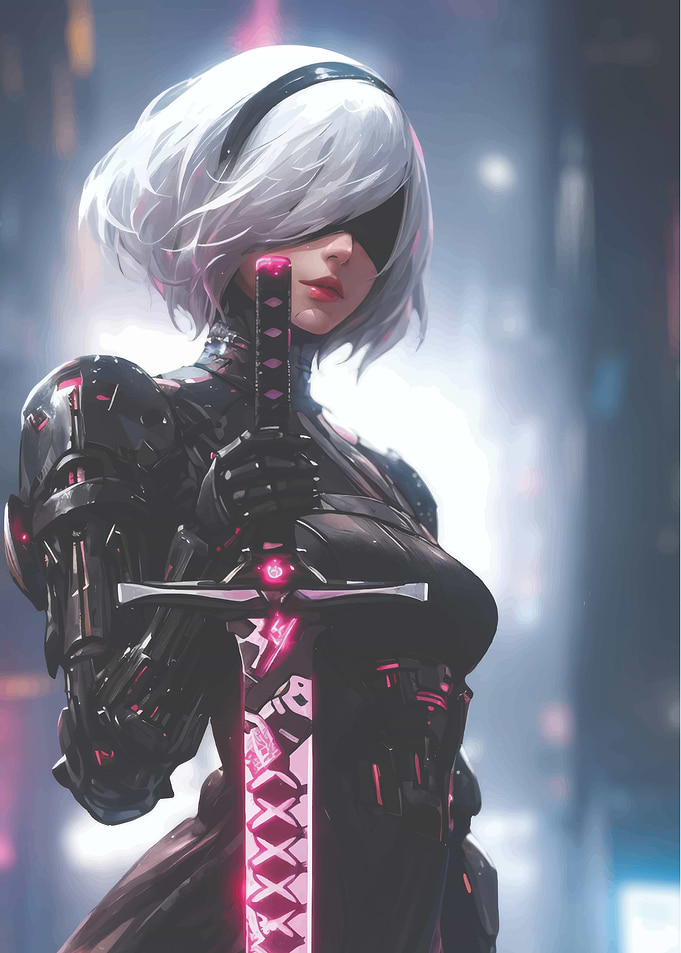 2B YoRHa No.2 Type B Illustration